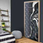 Personalised Carlton Door Cover Trippy Psychedelic Abstract Art Mascot Football Fans