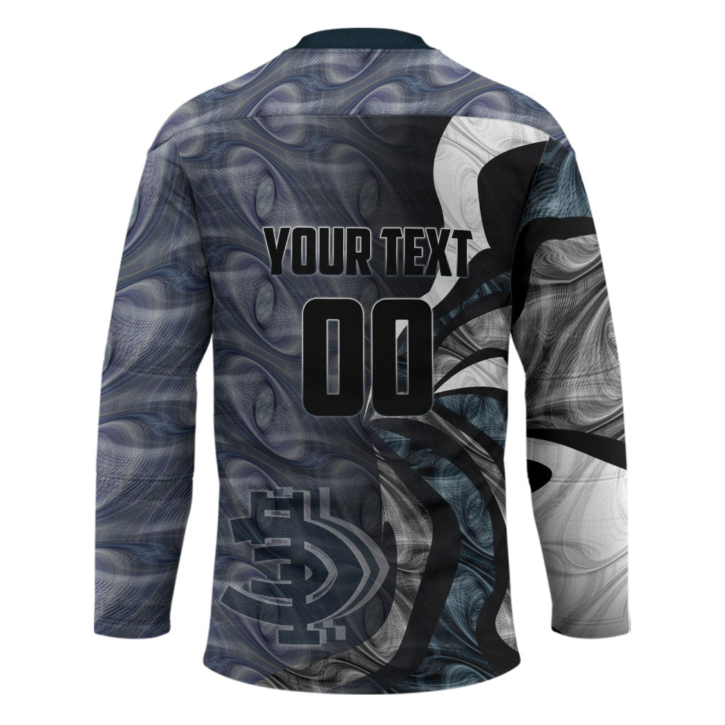 Personalised Carlton Hockey Jersey Trippy Psychedelic Abstract Art Mascot Football Fans
