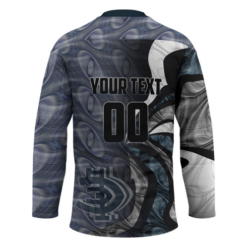 Personalised Carlton Hockey Jersey Trippy Psychedelic Abstract Art Mascot Football Fans