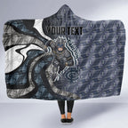 Personalised Carlton Hooded Blanket Trippy Psychedelic Abstract Art Mascot Football Fans