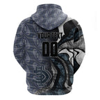 Personalised Carlton Hoodie Trippy Psychedelic Abstract Art Mascot Football Fans