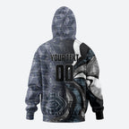 Personalised Carlton Hoodie Trippy Psychedelic Abstract Art Mascot Football Fans