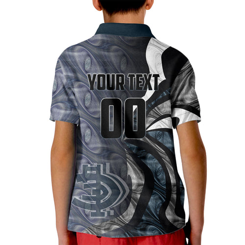 Personalised Carlton Kid Polo Shirt Trippy Psychedelic Abstract Art Mascot Football Fans