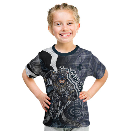 Personalised Carlton Kid T Shirt Trippy Psychedelic Abstract Art Mascot Football Fans