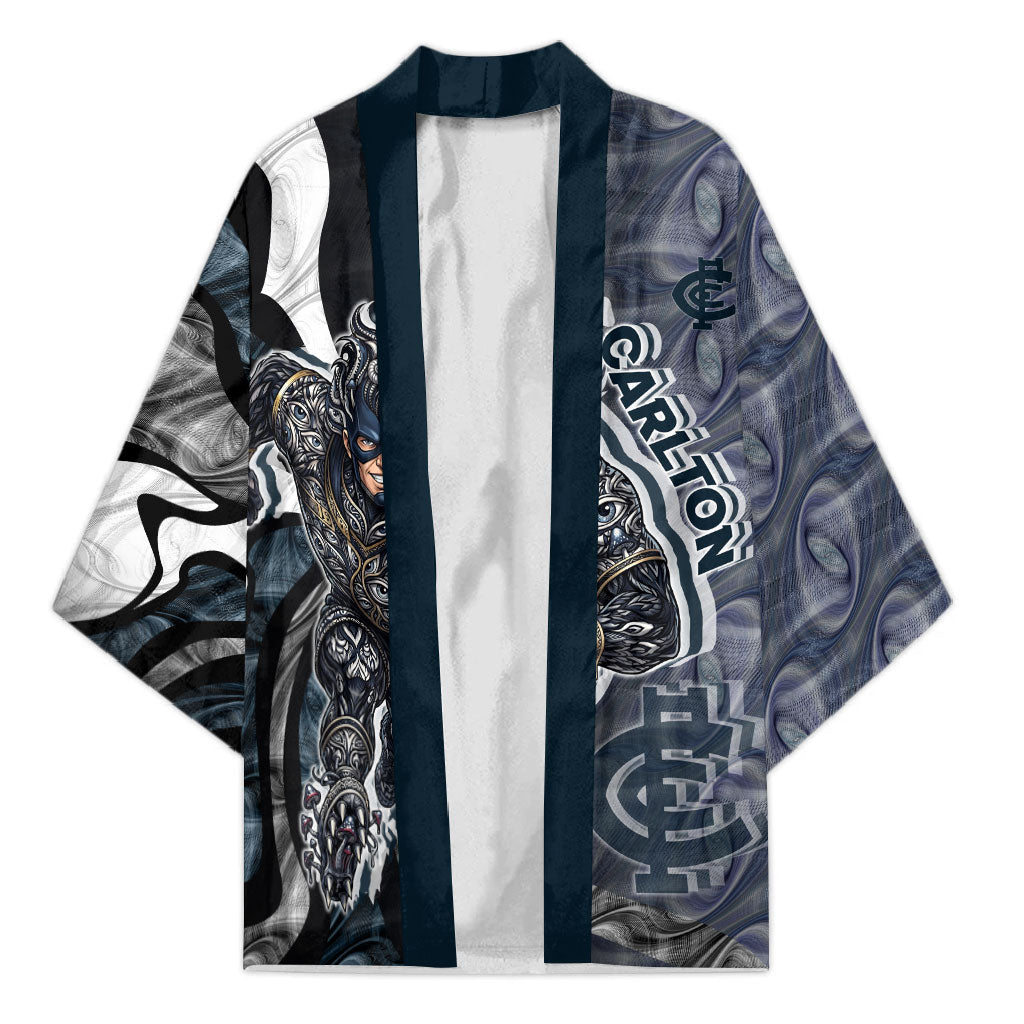 Personalised Carlton Kimono Trippy Psychedelic Abstract Art Mascot Football Fans