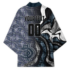 Personalised Carlton Kimono Trippy Psychedelic Abstract Art Mascot Football Fans