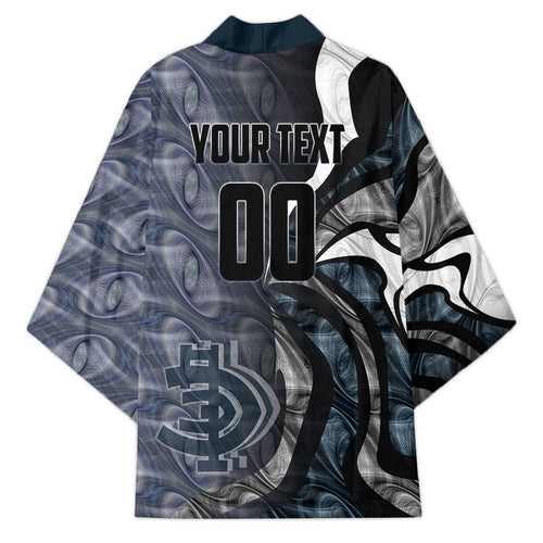Personalised Carlton Kimono Trippy Psychedelic Abstract Art Mascot Football Fans