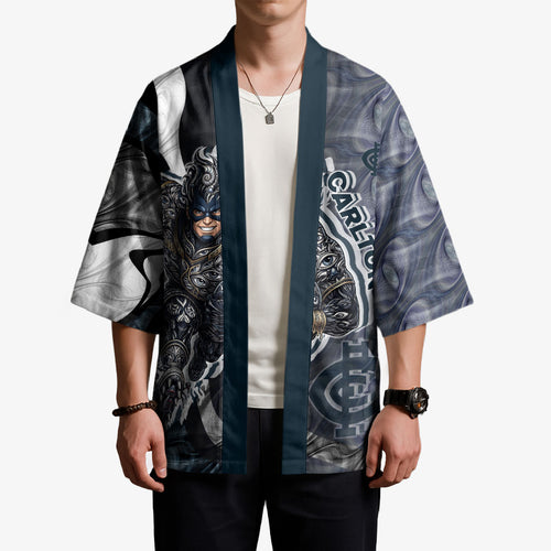 Personalised Carlton Kimono Trippy Psychedelic Abstract Art Mascot Football Fans