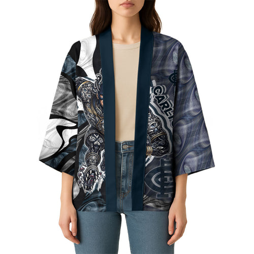 Personalised Carlton Kimono Trippy Psychedelic Abstract Art Mascot Football Fans