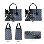 Personalised Carlton Leather Bag Trippy Psychedelic Abstract Art Mascot Football Fans