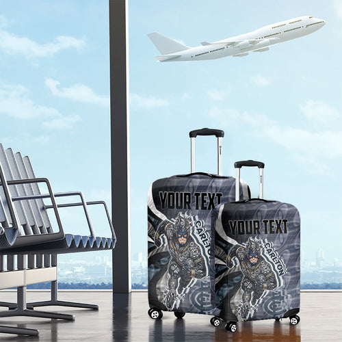 Personalised Carlton Luggage Cover Trippy Psychedelic Abstract Art Mascot Football Fans