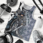 Personalised Carlton Men Tank Top Trippy Psychedelic Abstract Art Mascot Football Fans
