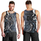 Personalised Carlton Men Tank Top Trippy Psychedelic Abstract Art Mascot Football Fans