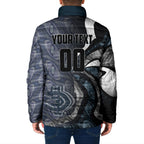 Personalised Carlton Padded Jacket Trippy Psychedelic Abstract Art Mascot Football Fans