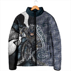 Personalised Carlton Padded Jacket Trippy Psychedelic Abstract Art Mascot Football Fans