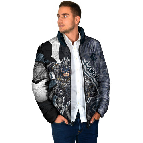 Personalised Carlton Padded Jacket Trippy Psychedelic Abstract Art Mascot Football Fans