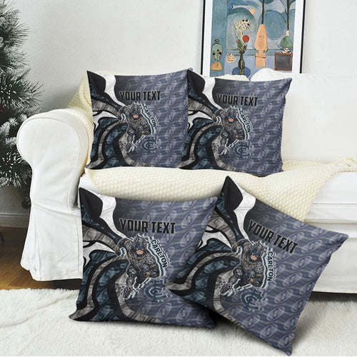 Personalised Carlton Pillow Cover Trippy Psychedelic Abstract Art Mascot Football Fans