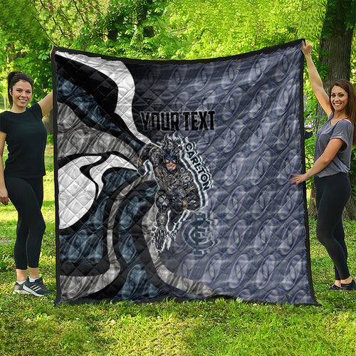 Personalised Carlton Quilt Trippy Psychedelic Abstract Art Mascot Football Fans