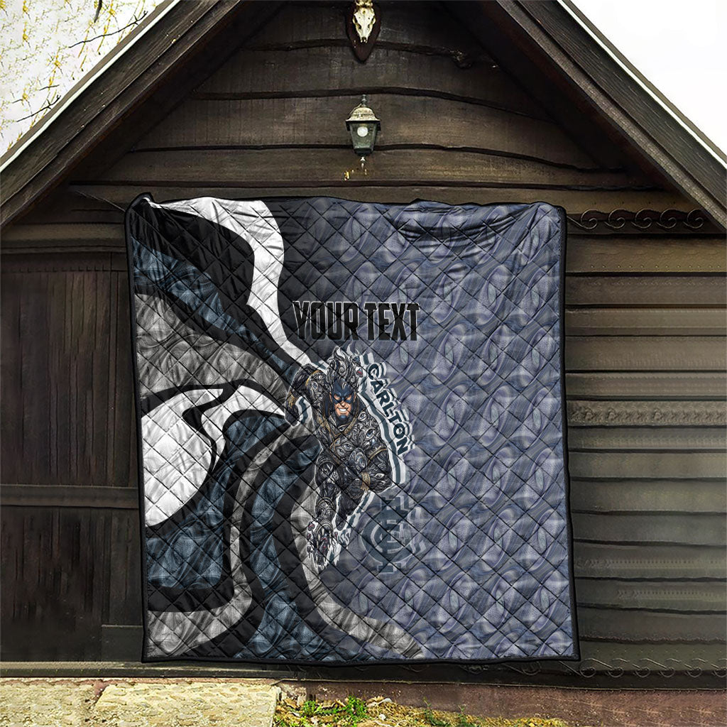 Personalised Carlton Quilt Trippy Psychedelic Abstract Art Mascot Football Fans