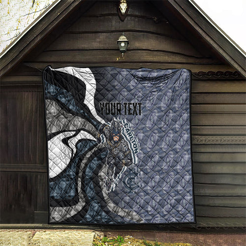 Personalised Carlton Quilt Trippy Psychedelic Abstract Art Mascot Football Fans