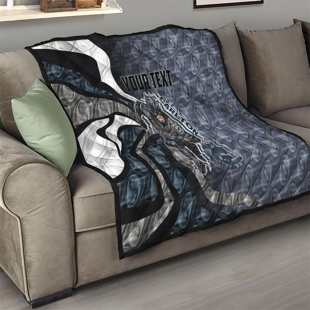 Personalised Carlton Quilt Trippy Psychedelic Abstract Art Mascot Football Fans