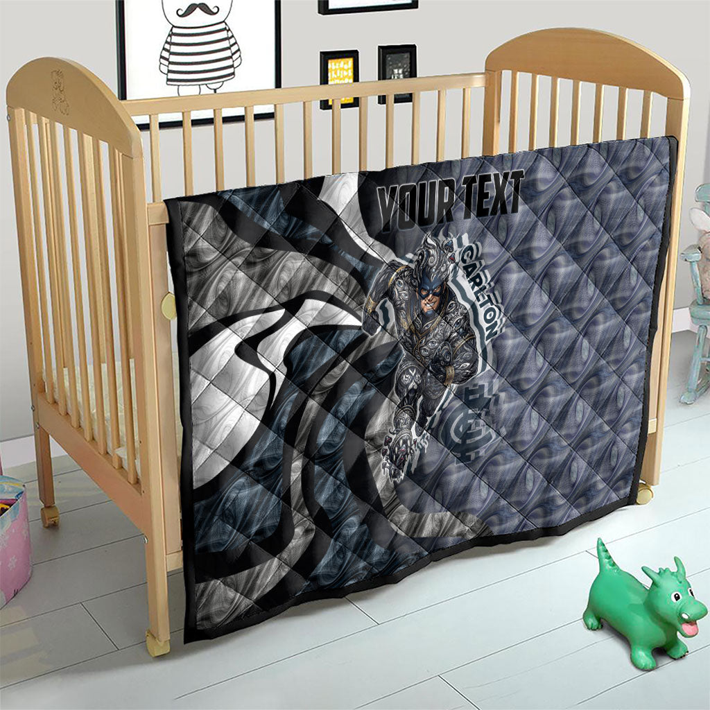 Personalised Carlton Quilt Trippy Psychedelic Abstract Art Mascot Football Fans