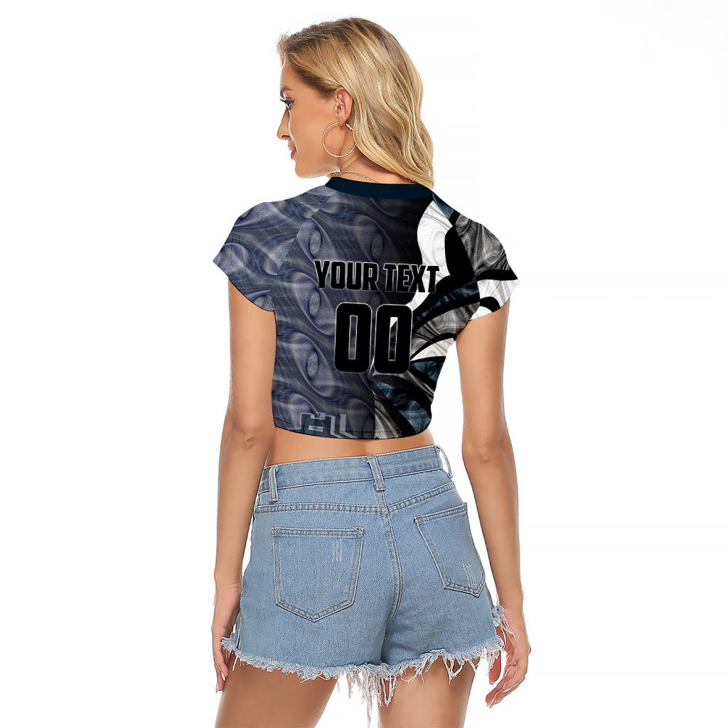 Personalised Carlton Raglan Cropped T Shirt Trippy Psychedelic Abstract Art Mascot Football Fans