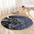 Personalised Carlton Round Carpet Trippy Psychedelic Abstract Art Mascot Football Fans