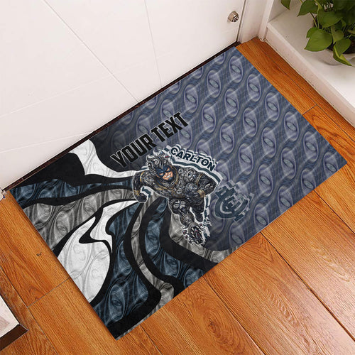Personalised Carlton Rubber Doormat Trippy Psychedelic Abstract Art Mascot Football Fans