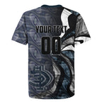 Personalised Carlton Rugby Jersey Trippy Psychedelic Abstract Art Mascot Football Fans