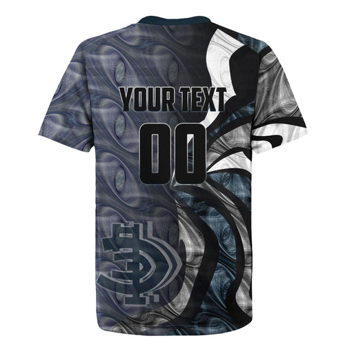 Personalised Carlton Rugby Jersey Trippy Psychedelic Abstract Art Mascot Football Fans