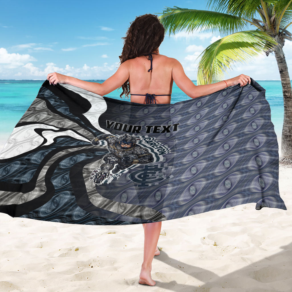 Personalised Carlton Sarong Trippy Psychedelic Abstract Art Mascot Football Fans