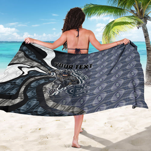 Personalised Carlton Sarong Trippy Psychedelic Abstract Art Mascot Football Fans