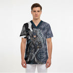 Personalised Carlton Scrub Top Trippy Psychedelic Abstract Art Mascot Football Fans