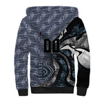 Personalised Carlton Sherpa Hoodie Trippy Psychedelic Abstract Art Mascot Football Fans