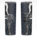 Personalised Carlton Skinny Tumbler Trippy Psychedelic Abstract Art Mascot Football Fans
