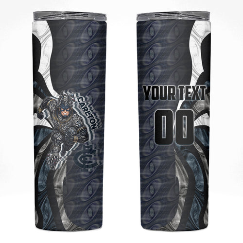 Personalised Carlton Skinny Tumbler Trippy Psychedelic Abstract Art Mascot Football Fans
