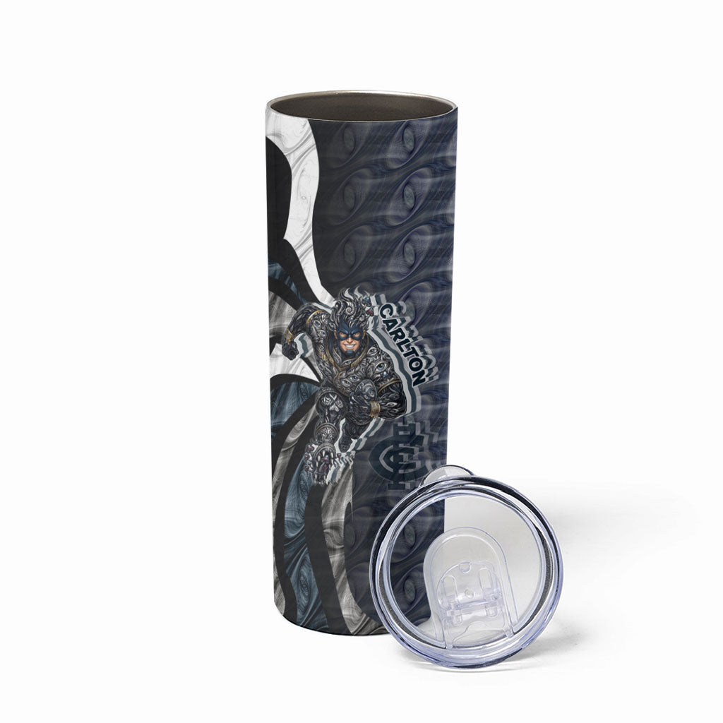 Personalised Carlton Skinny Tumbler Trippy Psychedelic Abstract Art Mascot Football Fans