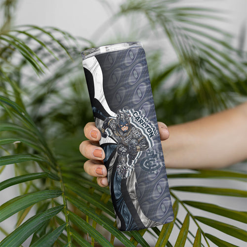 Personalised Carlton Skinny Tumbler Trippy Psychedelic Abstract Art Mascot Football Fans