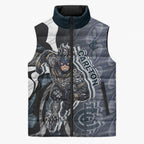 Personalised Carlton Sleeveless Puffer Jacket Trippy Psychedelic Abstract Art Mascot Football Fans