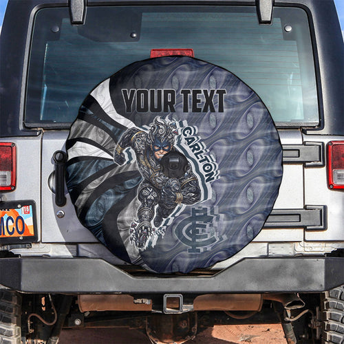 Personalised Carlton Spare Tire Cover Trippy Psychedelic Abstract Art Mascot Football Fans
