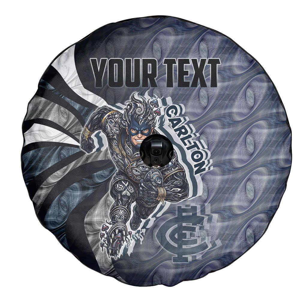 Personalised Carlton Spare Tire Cover Trippy Psychedelic Abstract Art Mascot Football Fans