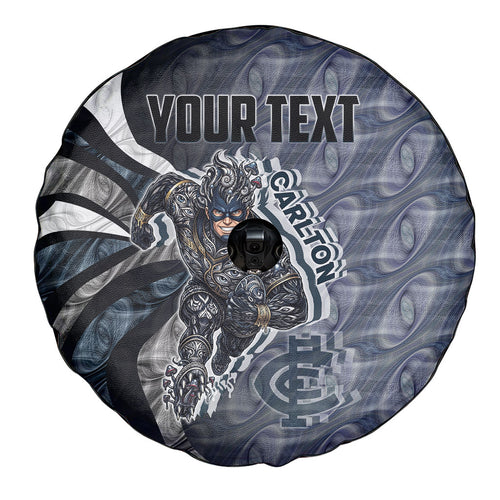 Personalised Carlton Spare Tire Cover Trippy Psychedelic Abstract Art Mascot Football Fans