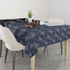 Personalised Carlton Tablecloth Trippy Psychedelic Abstract Art Mascot Football Fans