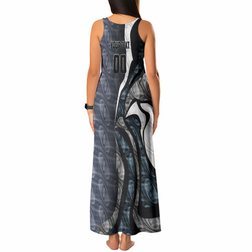 Personalised Carlton Tank Maxi Dress Trippy Psychedelic Abstract Art Mascot Football Fans