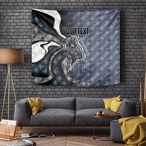 Personalised Carlton Tapestry Trippy Psychedelic Abstract Art Mascot Football Fans