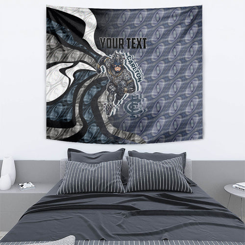 Personalised Carlton Tapestry Trippy Psychedelic Abstract Art Mascot Football Fans