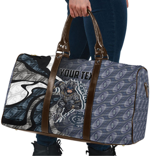 Personalised Carlton Travel Bag Trippy Psychedelic Abstract Art Mascot Football Fans