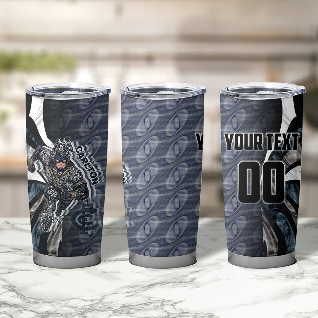 Personalised Carlton Tumbler Cup Trippy Psychedelic Abstract Art Mascot Football Fans