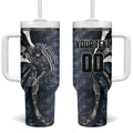 Personalised Carlton Tumbler With Handle Trippy Psychedelic Abstract Art Mascot Football Fans